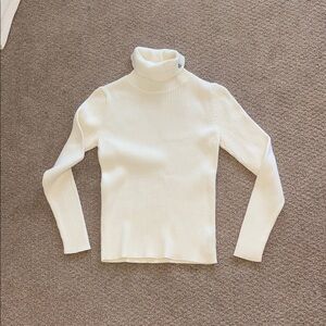 Ralph Lauren Cream Cowl Turtleneck Sweater